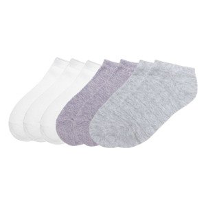 pepperts Dívčí nízké ponožky, 7 párů (27/30, bílá/fialová/šedá)