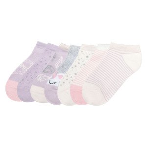 pepperts Dívčí nízké ponožky, 7 párů (31/34, fialová/růžová/šedá)