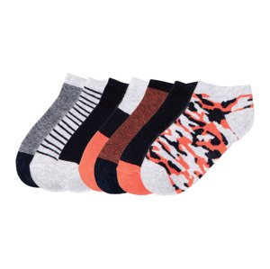 pepperts Chlapecké nízké ponožky, 7 párů (35/38, oranžová / námořnická modrá / šedá)