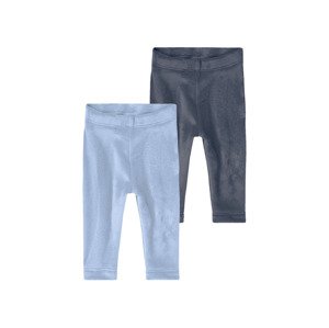 lupilu Dívčí plyšové legíny, 2 kusy (74/80, světle modrá/navy modrá)