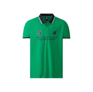 LIVERGY® U.S. Grand Polo Pánské polotriko „Slim F (adult#male#no, XXL (60/62), zelená)