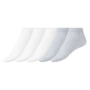 esmara Dámské nízké ponožky, 5 párů (35/38, bílá/šedá)