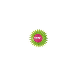 Nerf Dog Psí hračka: pískací tenisový míček (zelená/růžová, bodlinky)