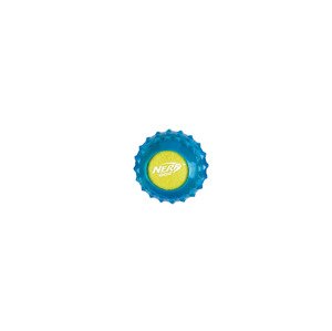 Nerf Dog Psí hračka: pískací tenisový míček (modrá/žlutá, hroty)