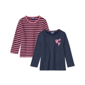 lupilu® Dívčí termo triko s dlouhými rukávy, 2 k (child#female#ne, 122/128, navy modrá)