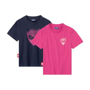 lupilu® Dívčí funkční triko, 2 kusy (child#Žádný údaj#female, 110/116, růžová/námořnická modrá)