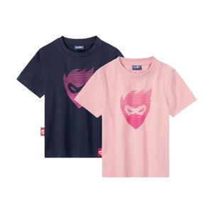 lupilu® Dívčí funkční triko, 2 kusy (child#Žádný údaj#female, 86/92, světle růžová / námořnická modrá)