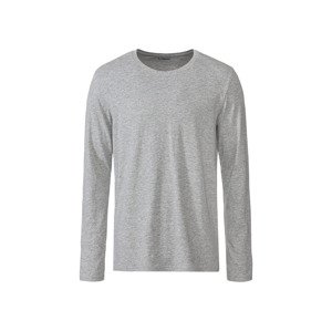 LIVERGY Pánské triko s dlouhými rukávy (M (48/50), šedá)
