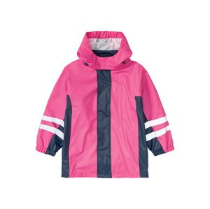 Playshoes Dětská nepromokavá bunda s fleecovou pod (child#unisex#ne, 98/104, námořnická modrá / růžová)