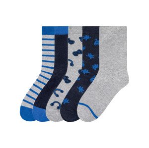 pepperts Chlapecké ponožky, 5 párů (31/34, šedá / modrá / navy modrá)