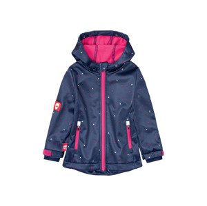 lupilu® Dívčí softshellová bunda (child#female#ne, 98/104, vzorovaná / navy modrá / růžová)