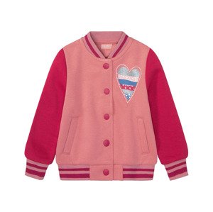 lupilu® Dívčí college bunda (child#female#ne, 86/92, světle růžová / červená)