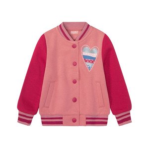 lupilu® Dívčí college bunda (98/104, světle růžová / červená)