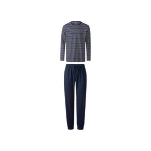 LIVERGY Pánské pyžamo (XL (56/58), pruhy / navy modrá)