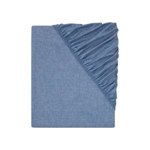 LIVARNO home Napínací zimní prostěradlo Chambray, 90– (modrá)