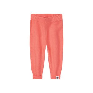 lupilu Dívčí pletené kalhoty s BIO bavlnou (74/80, korálová)
