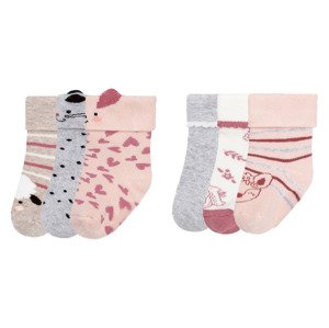 lupilu® Dívčí ponožky s BIO bavlnou, 3 páry (baby/infant#female)