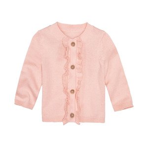 lupilu Dívčí pletený cardigan s BIO bavlnou  (62/68, světle růžová)