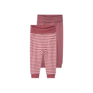 lupilu® Dívčí kalhoty "Jogger" s BIO bavlnou, 2  (50/56, růžová/pruhy)