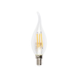 LIVARNO home Filamentová LED žárovka, 4,7 W (svíčka plamen E14)