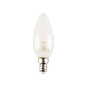 LIVARNO home LED filamentová žárovka, 4,7 W (svíčka E14, mléčně bílá)