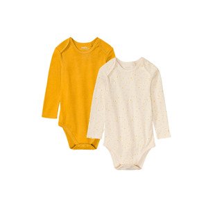lupilu® Chlapecké body BIO, 2 kusy (klasické body 86/92, žlutá/bílá)