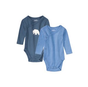 lupilu® Chlapecké body BIO, 2 kusy (baby/infant#male#ne, body se zapínáním 62/68, modrá)
