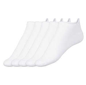 CRIVIT Pánské nízké ponožky s BIO bavlnou, 5 pá (41/42, bílá)