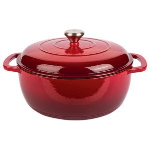 Ernesto® Litinový hrnec, Ø 26,5 cm (červená)