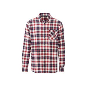 LIVERGY Pánská flanelová košile (M (39/40), námořnická modrá / bílá / červená)