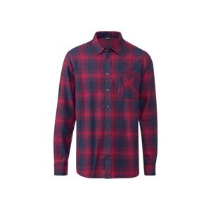 LIVERGY Pánská flanelová košile (L (41/42), námořnická modrá / červená )