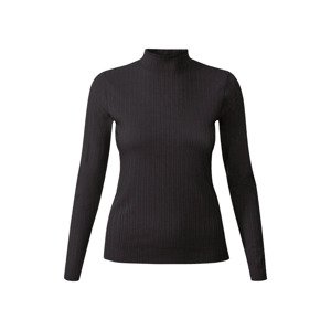 esmara® Dámské triko s dlouhým rukávem (adult#female, XS (32/34), černá)