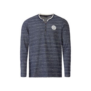 LIVERGY® Pánské triko s dlouhými rukávy (adult#male, L (52/54), navy modrá / šedá)