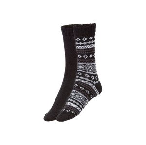 esmara Dámské ponožky, 2 páry (35/38, vzor/černá)