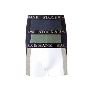 Stock&Hank Pánské boxerky BENJAMIN, 3 kusy (M, černá / námořnická modrá / bílá)