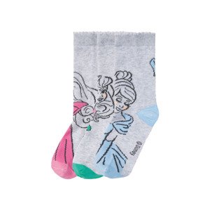 Dívčí ponožky, 3 páry  (27/30, modrá/zelená)
