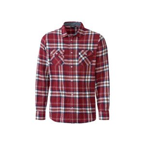 LIVERGY® Pánská flanelová volnočasová košile (M (39/40), červená)