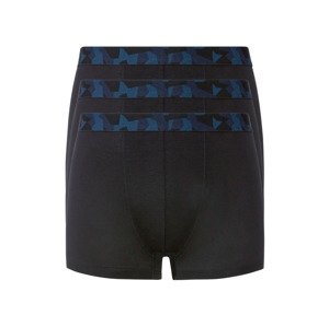 LIVERGY® Pánské boxerky, 3 kusy (adult#male#ne#undershorts, 4/S, černá)