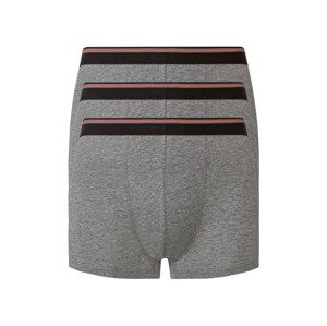 LIVERGY® Pánské boxerky, 3 kusy (adult#male#ne#undershorts, 6/L, šedá)