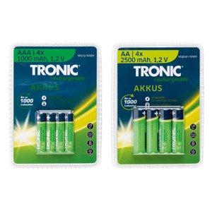 TRONIC® Nabíjecí baterie Ni-MH Ready 2 Use, 4 ku