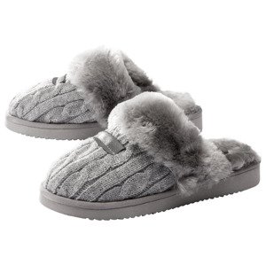 esmara® Dámské pantofle z jehněčí kožešiny (šedá, 39)