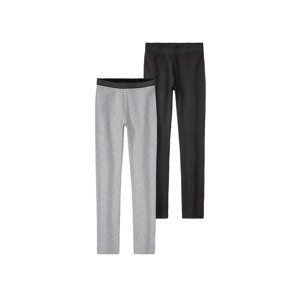 pepperts!® Dívčí legíny, 2 kusy (child#female#ne, 122/128, šedá/černá)