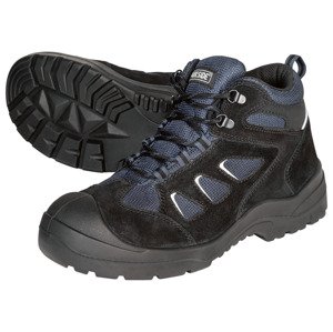PARKSIDE Pánská kožená bezpečnostní obuv S3 (44, černá/modrá)