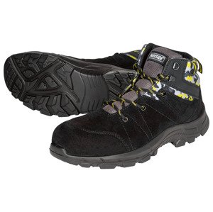 PARKSIDE® Pánská kožená bezpečnostní obuv S3 (adult, 41, černá/žlutá)