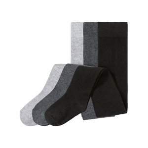 lupilu® Chlapecké punčochové kalhoty s BIO bavlnou, 3 kusy (child#male#ne, 98/104, světle šedá / šedá / černá)