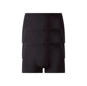 LIVERGY® Pánské boxerky s BIO bavlnou, 3 kusy (adult#male#ne#undershorts, 4/S, černá)