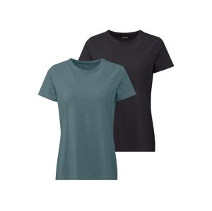 esmara® Dámské triko, 2 kusy (adult#female#ne, XS (32/34), černá/zelená)