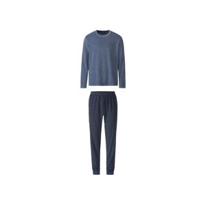 LIVERGY Pánské froté pyžamo (M (48/50), modrá / navy modrá)