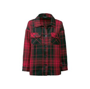 esmara® Dámský flanelový overshirt (adult#female#ne, XS (32/34), červená)
