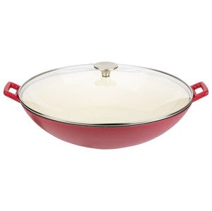 GSW Litinová pánev Wok, Ø 36 cm (červená)